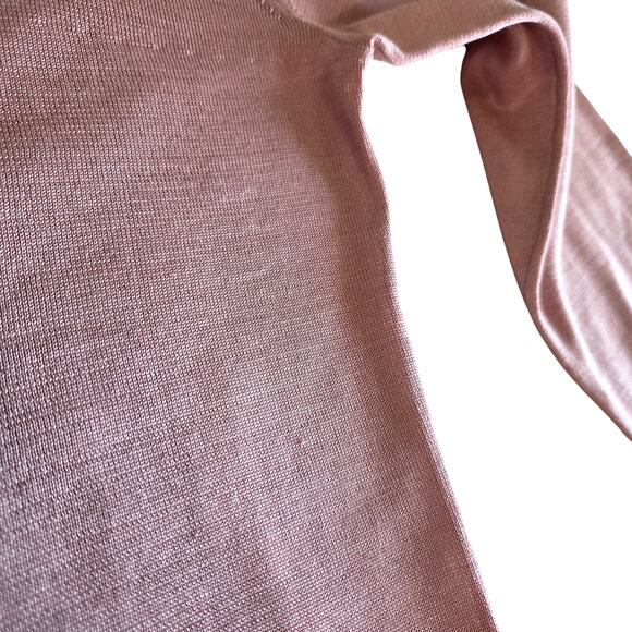LILYSILK Elitist Elegant Silk Knitted Top with Collar, Size Medium, Rosy Pink - Picture 15 of 16